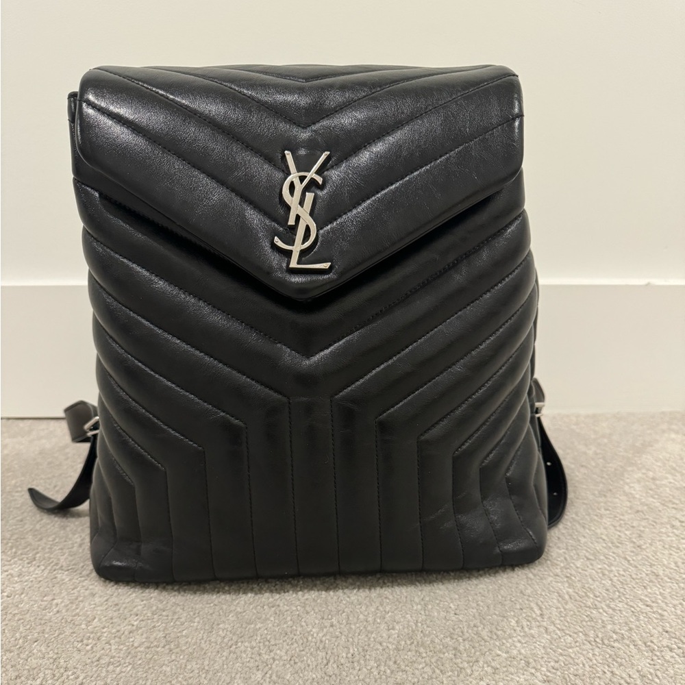 Beautiful YSL Medium Lou Lou backpack.